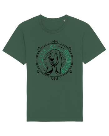 I Love My Bloodhound Bottle Green