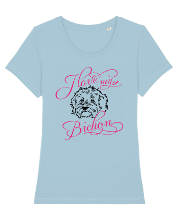I Love My Bichon Sky Blue