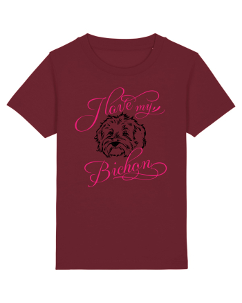 I Love My Bichon Burgundy
