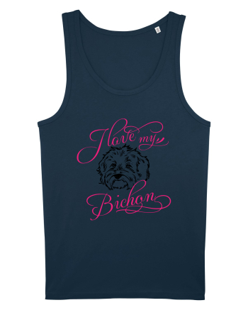 I Love My Bichon Navy