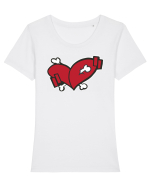 Red BONES X Wildheart Tricou mânecă scurtă guler larg fitted Damă Expresser