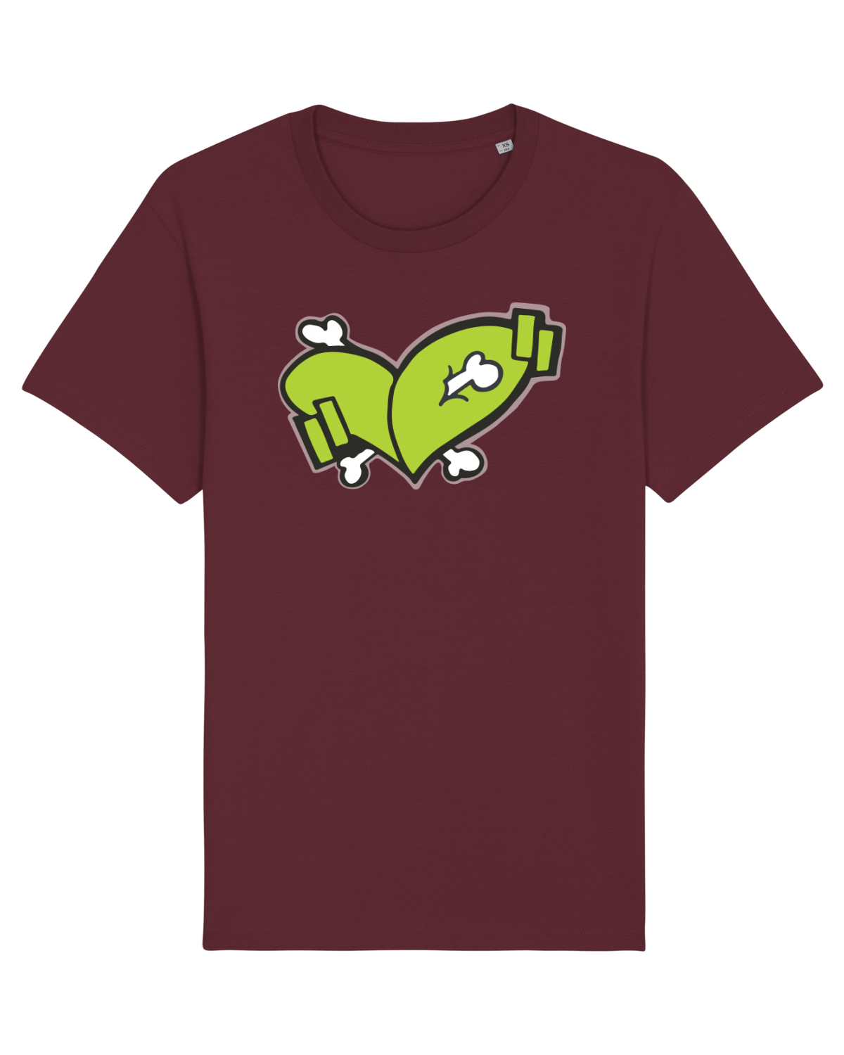 Tricou mânecă scurtă Unisex Rocker Burgundy