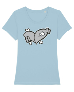 Grey BONES x Wildheart Tricou mânecă scurtă guler larg fitted Damă Expresser