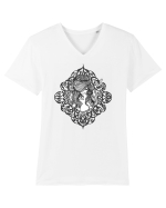 Mandala girl Tricou mânecă scurtă guler V Bărbat Presenter