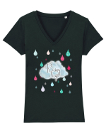 Rainy days Tricou mânecă scurtă guler V Damă Evoker