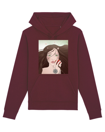 Girl with apple Burgundy