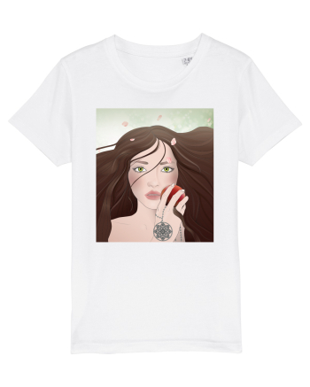 Girl with apple White