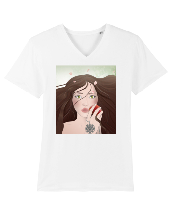 Girl with apple White