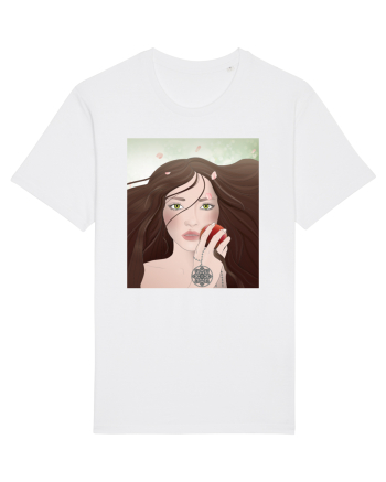 Girl with apple White