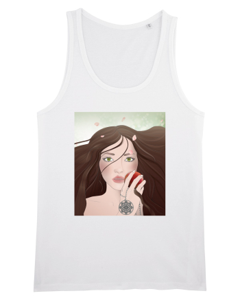 Girl with apple White
