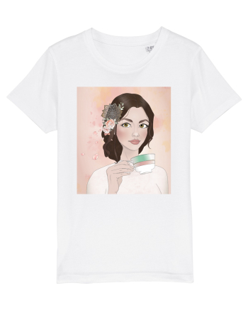 Girl at tea White