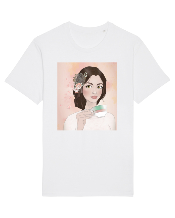 Girl at tea White
