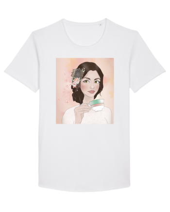 Girl at tea White