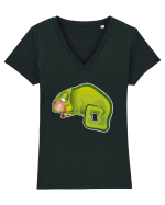Chameleon bubble gum Tricou mânecă scurtă guler V Damă Evoker
