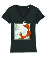 Fox Tricou mânecă scurtă guler V Damă Evoker