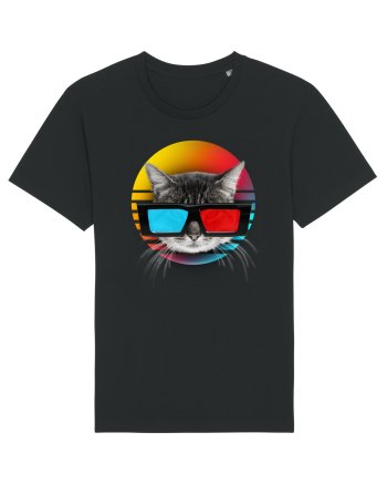 3D cat Black