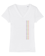 Colorful Life Tricou mânecă scurtă guler V Damă Evoker