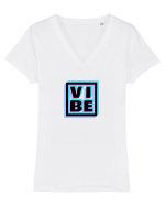 VIBE Tricou mânecă scurtă guler V Damă Evoker