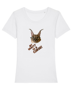 Big Floppa - My beauty is a curse! Tricou mânecă scurtă guler larg fitted Damă Expresser