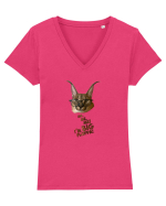 Big Floppa - Me, me, me! Tricou mânecă scurtă guler V Damă Evoker