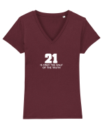 21 - is only the half of the truth Tricou mânecă scurtă guler V Damă Evoker
