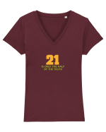 21 - is only the half of the truth Tricou mânecă scurtă guler V Damă Evoker