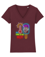 Timp de vară Tricou mânecă scurtă guler V Damă Evoker