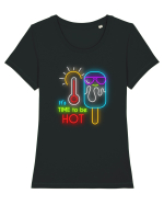 Timp de vară Tricou mânecă scurtă guler larg fitted Damă Expresser