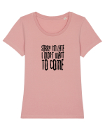 Sorry I'm late Tricou mânecă scurtă guler larg fitted Damă Expresser