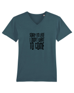 Sorry I'm late Tricou mânecă scurtă guler V Bărbat Presenter