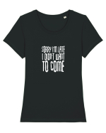 Sorry I'm late Tricou mânecă scurtă guler larg fitted Damă Expresser