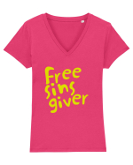 free sins giver Tricou mânecă scurtă guler V Damă Evoker