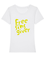 free sins giver Tricou mânecă scurtă guler larg fitted Damă Expresser