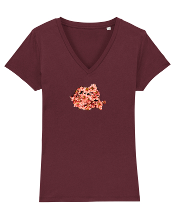 Floral RO Burgundy