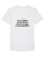 Don't give up! Tricou mânecă scurtă guler larg Bărbat Skater