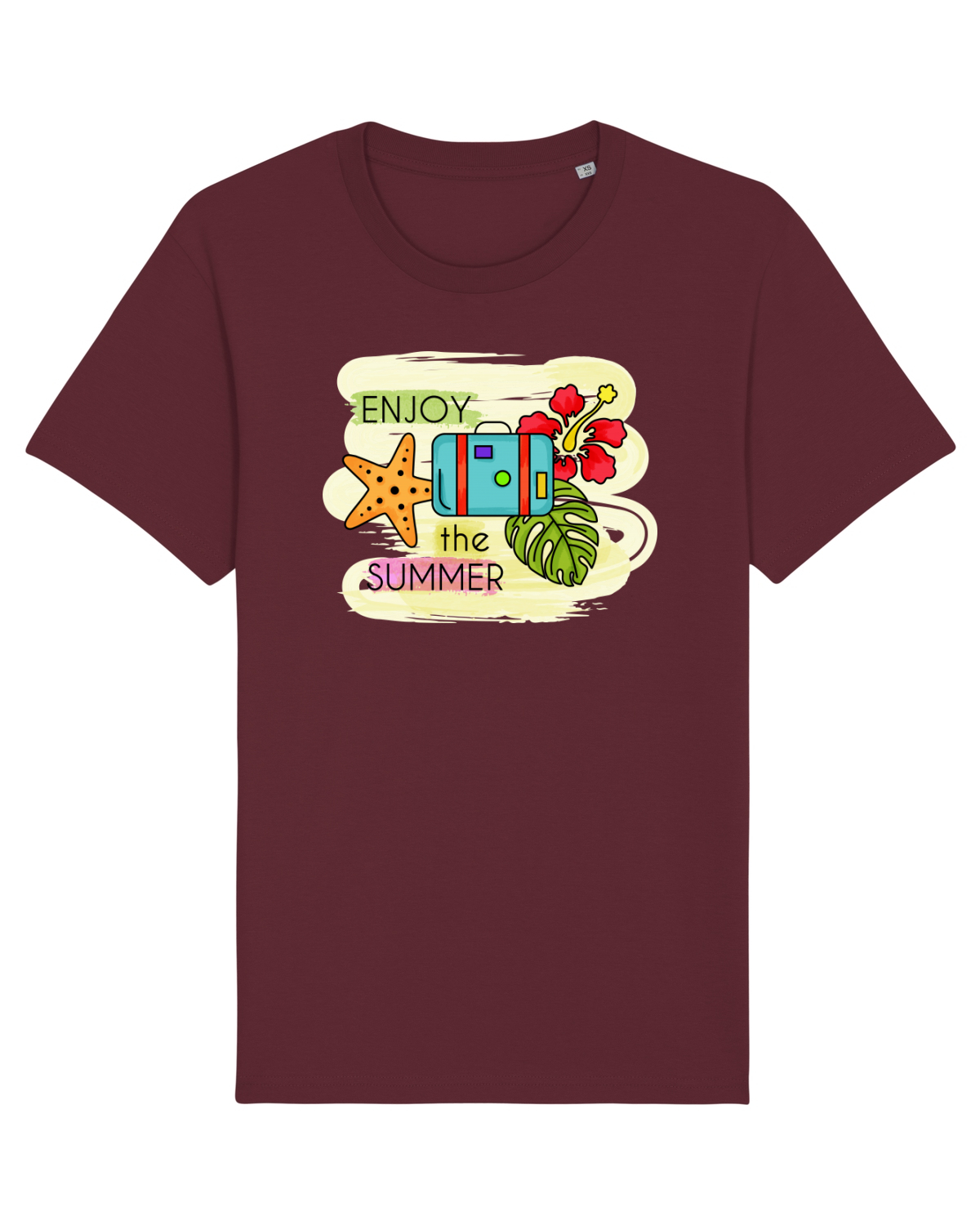 Tricou mânecă scurtă Unisex Rocker Burgundy