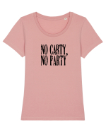 No carty, no party Tricou mânecă scurtă guler larg fitted Damă Expresser