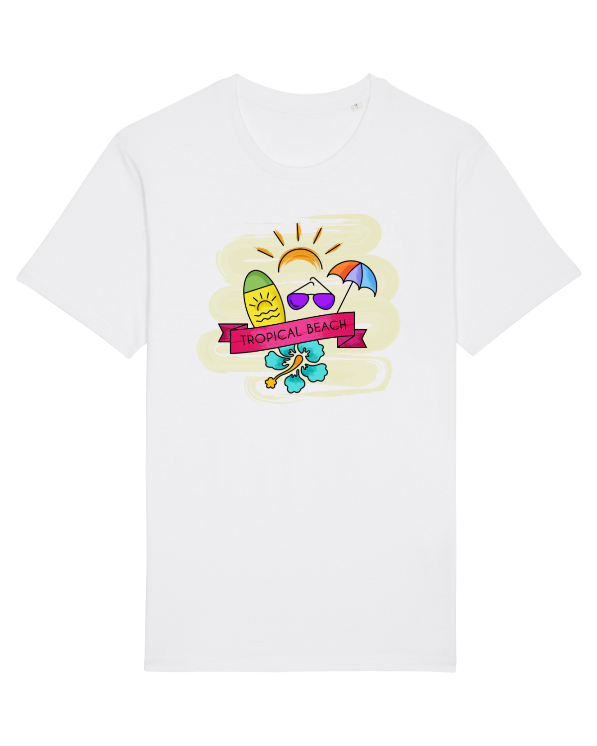 Tricou mânecă scurtă Unisex Rocker White