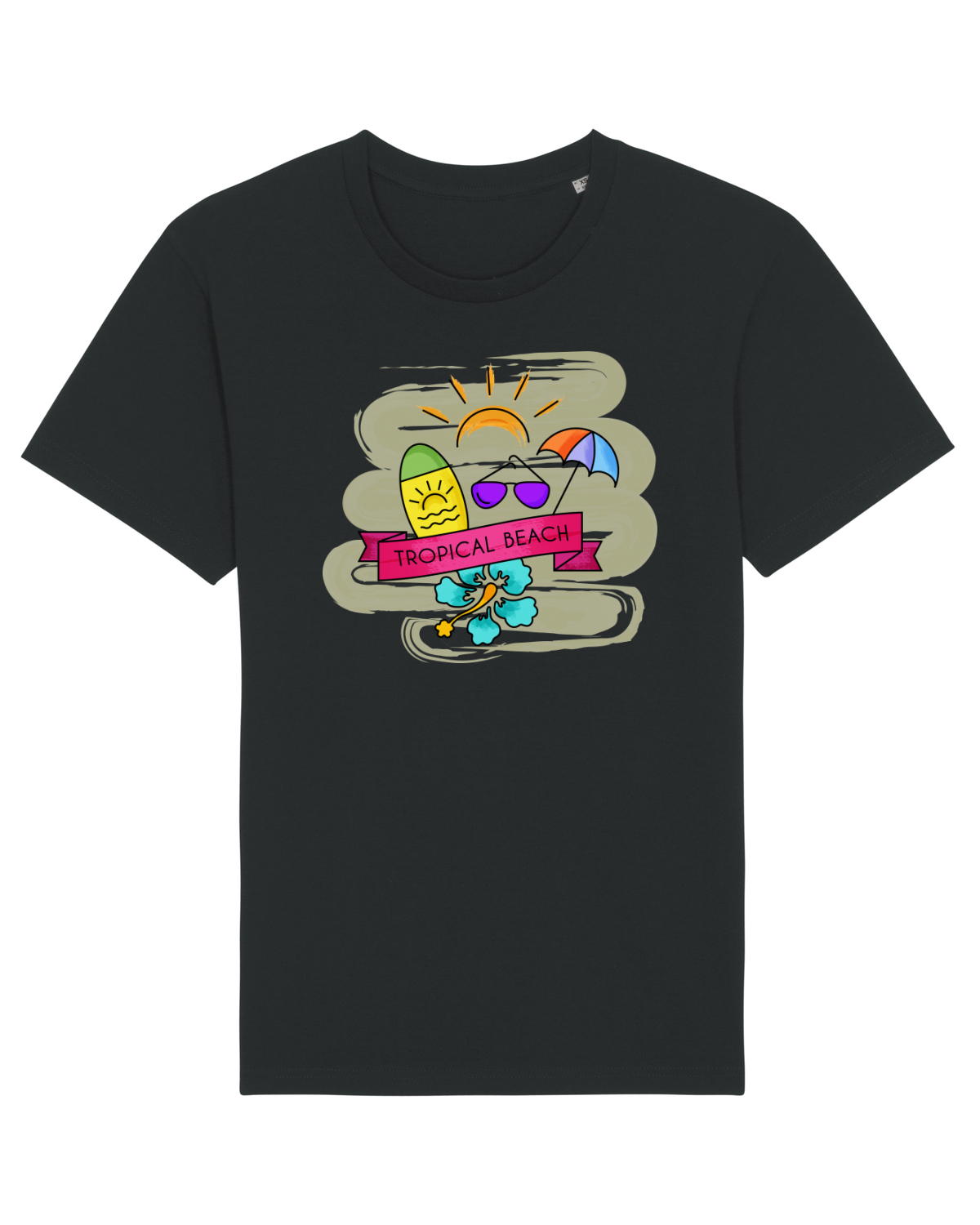 Tricou mânecă scurtă Unisex Rocker Black