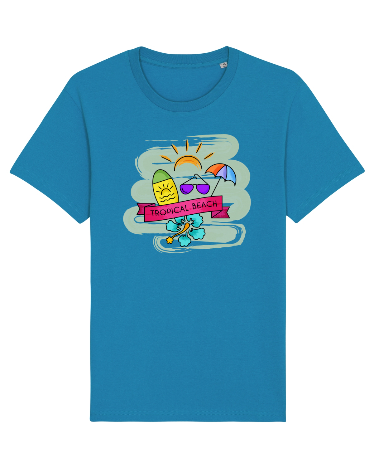 Tricou mânecă scurtă Unisex Rocker Azur