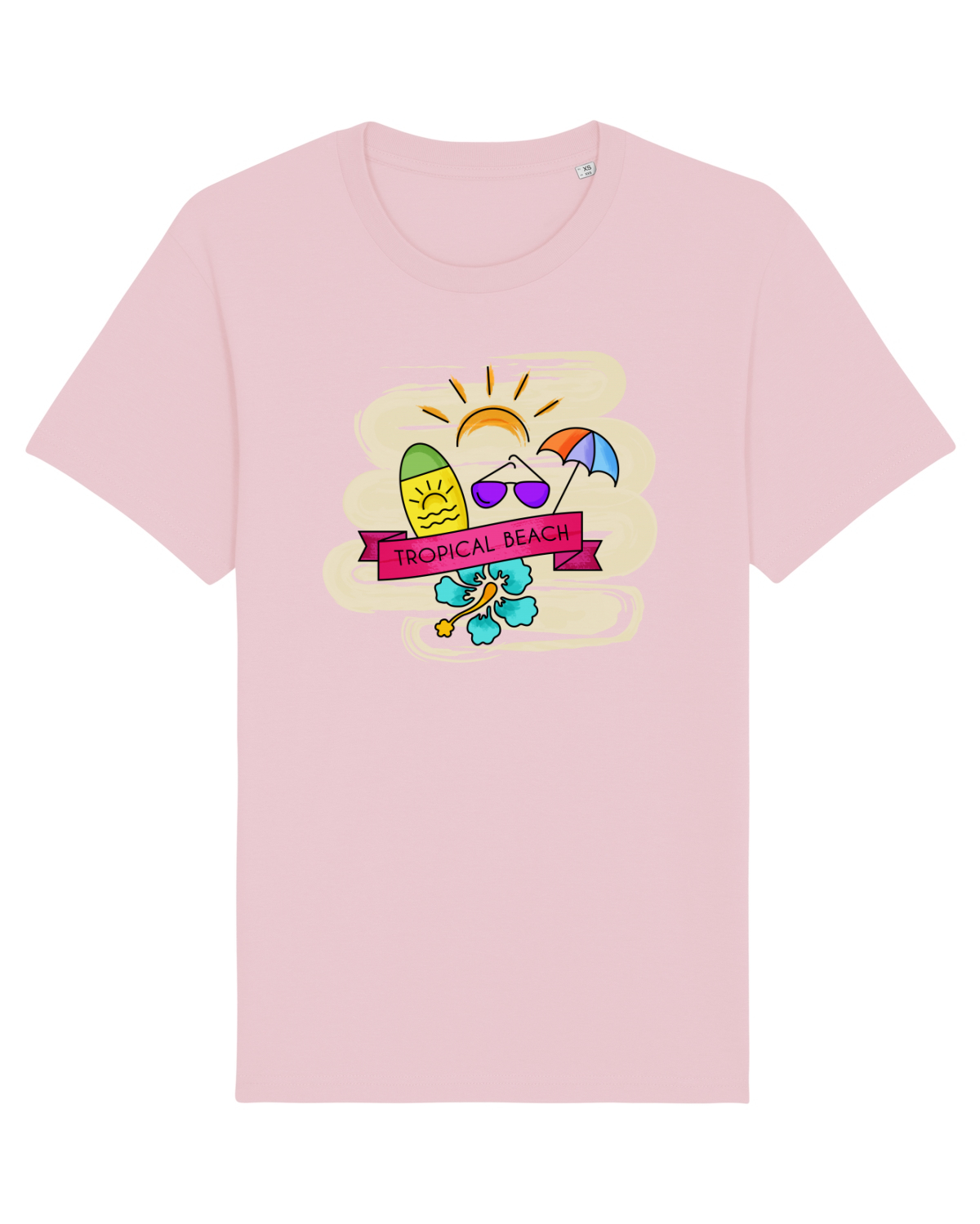Tricou mânecă scurtă Unisex Rocker Cotton Pink