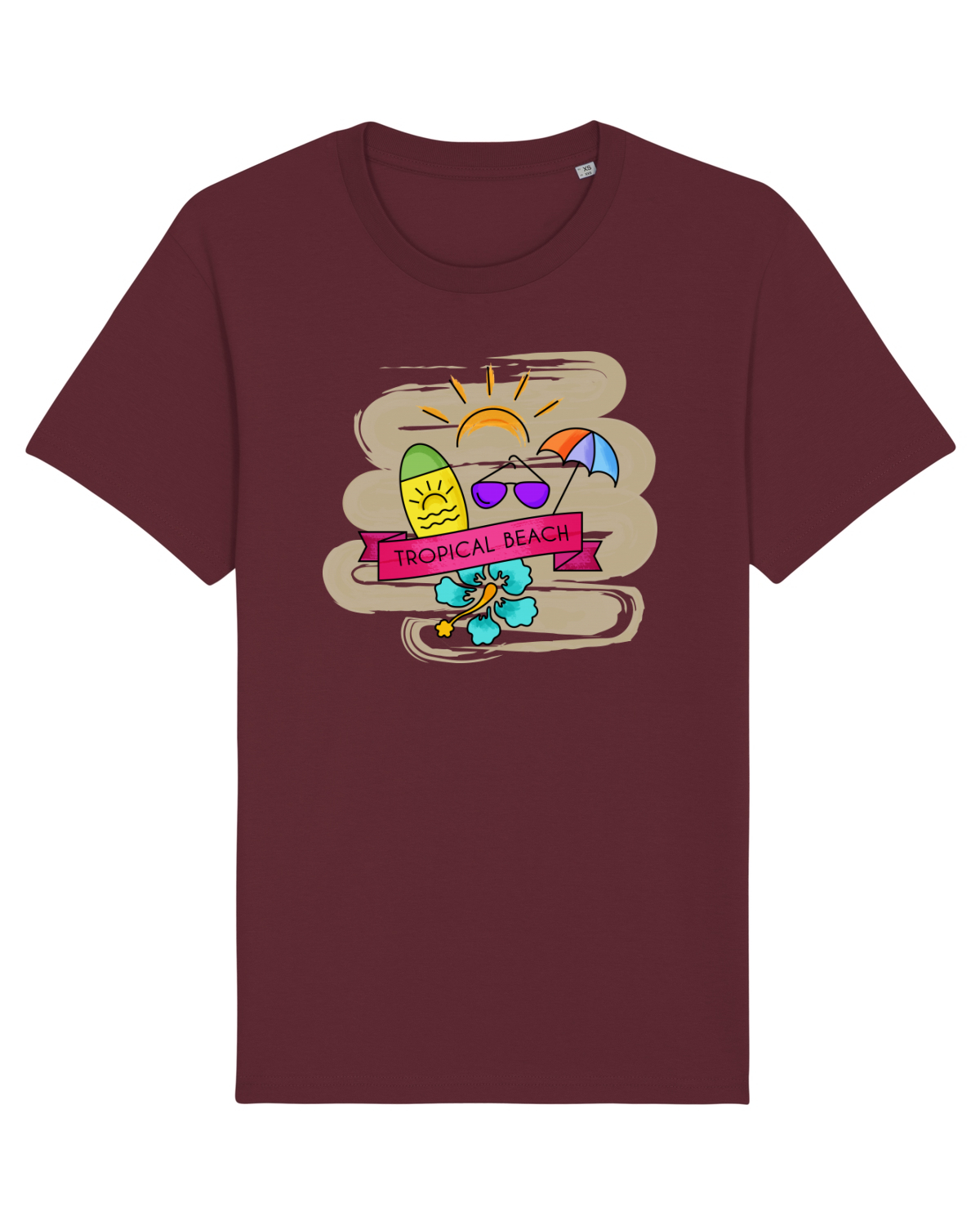 Tricou mânecă scurtă Unisex Rocker Burgundy