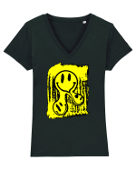 Trippy Emoji Tricou mânecă scurtă guler V Damă Evoker