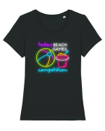 Jocuri de plajă Tricou mânecă scurtă guler larg fitted Damă Expresser