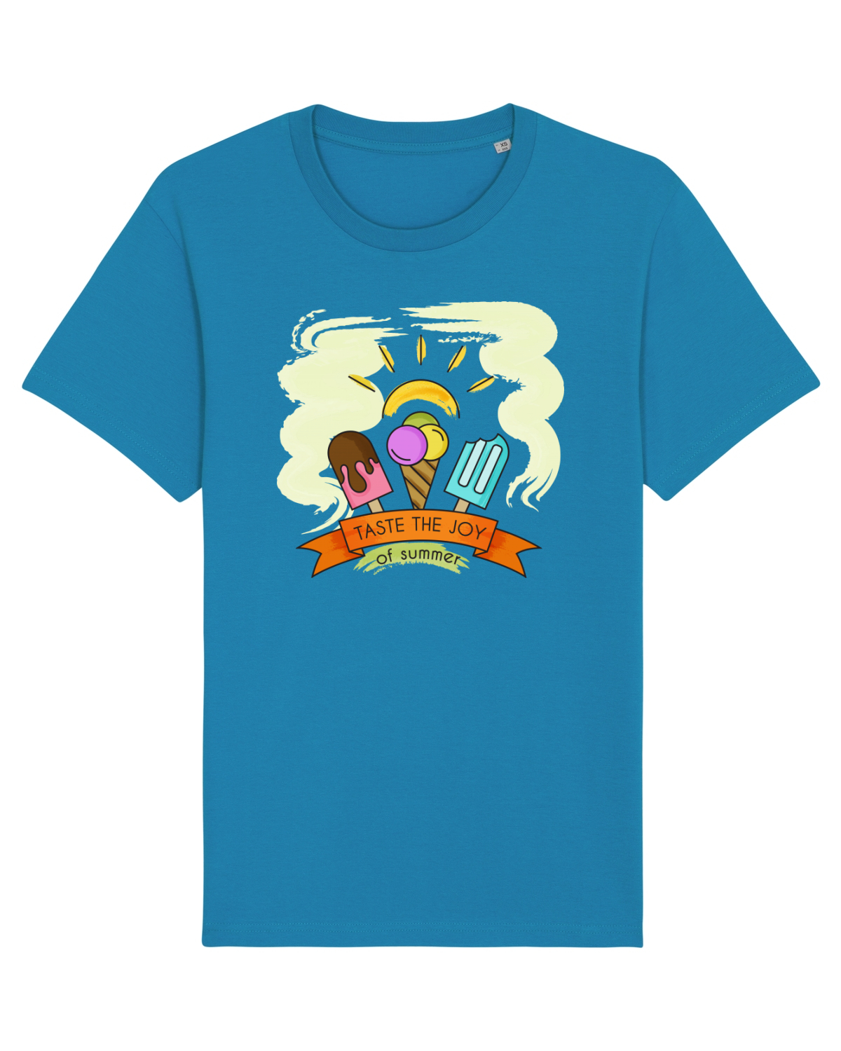 Tricou mânecă scurtă Unisex Rocker Azur