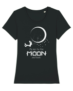 Dus-întors spre Lună – tricou pentru visători Tricou mânecă scurtă guler larg fitted Damă Expresser