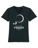 Dus-întors spre Lună – tricou pentru visători Tricou mânecă scurtă guler V Bărbat Presenter
