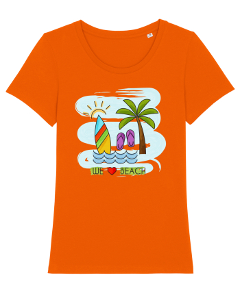 Iubim plaja Bright Orange