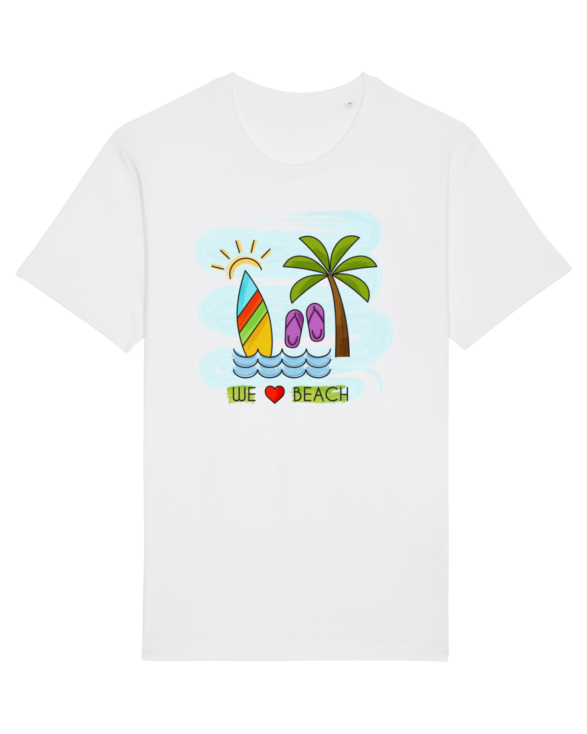 Tricou mânecă scurtă Unisex Rocker White