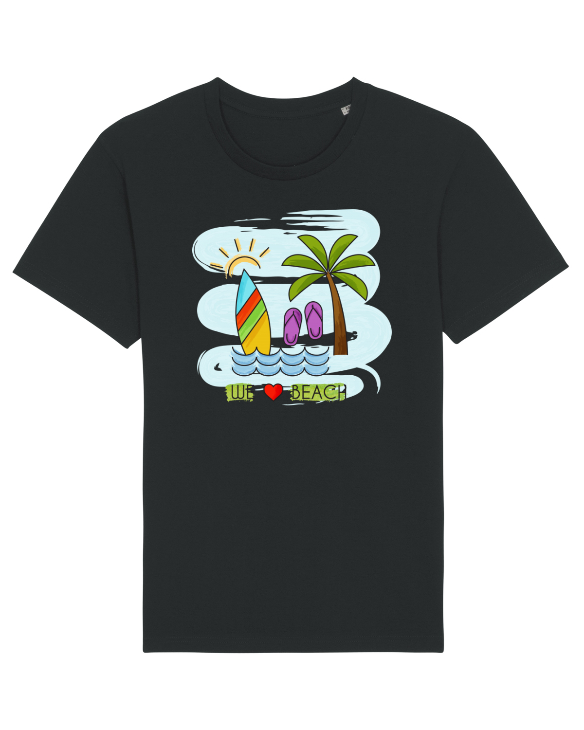 Tricou mânecă scurtă Unisex Rocker Black